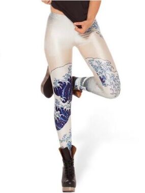 Black Milk Clothing Great Wave Leggings